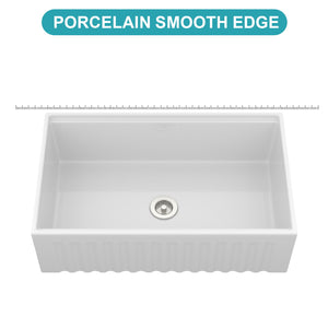 Workstation Single Bowl Apron Front Kitchen Sink - White