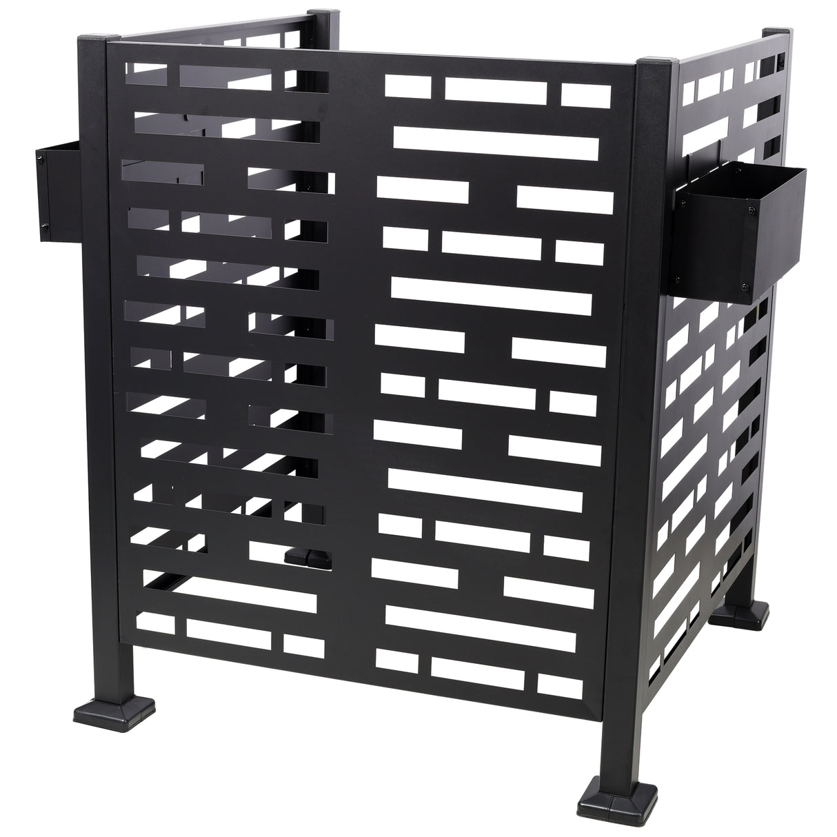 3x3 Ft Metal Air Conditioner Privacy Fence with Planter Boxes