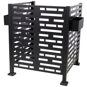 3x3 Ft Metal Air Conditioner Privacy Fence with Planter Boxes
