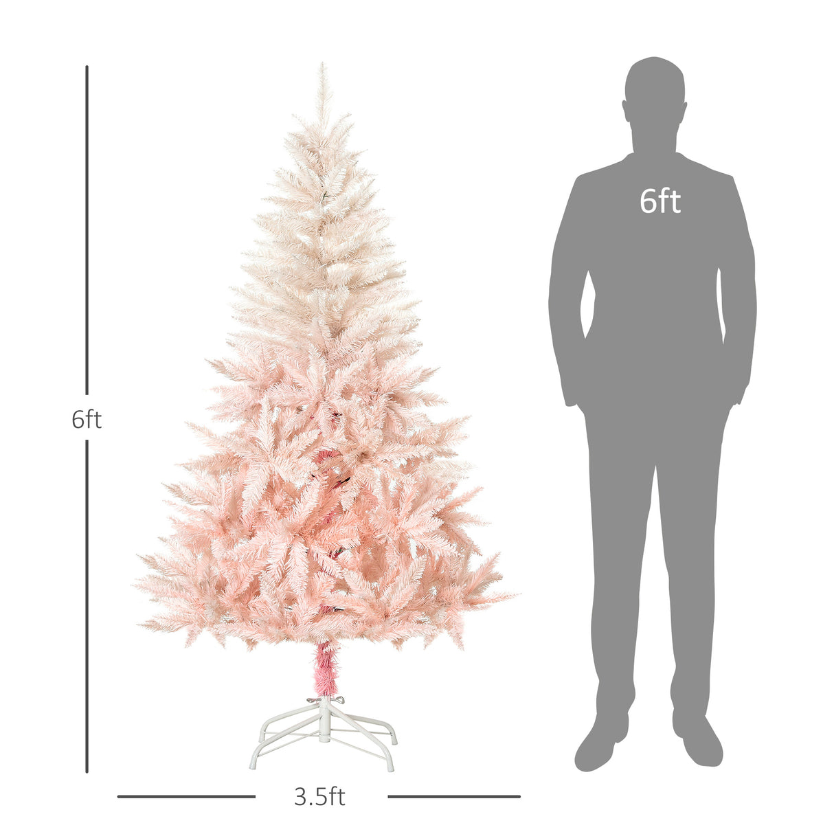 HOMCOM 6ft Unlit Spruce Artificial Christmas Tree