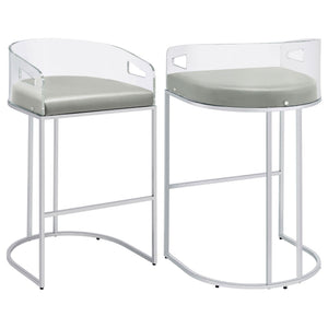 Mello - Upholstered Bar Chair (Set of 2) - Gray