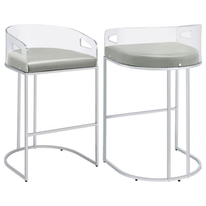 Mello - Upholstered Bar Chair (Set of 2) - Gray