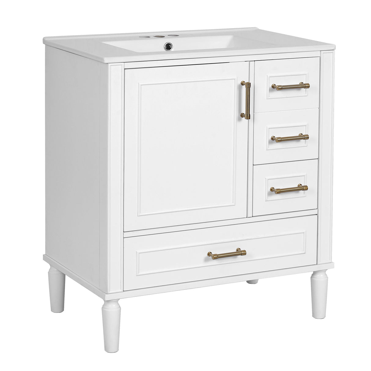 Traditional Bathroom Vanity Set With Soft Close Doors