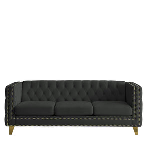 Modern Sofa With Button Tufting, Upholstered Couch For Living Room