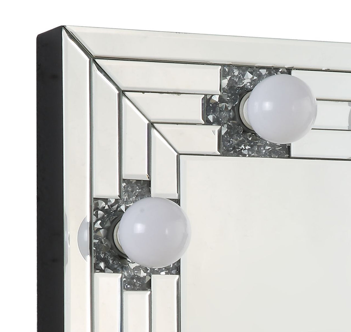 Noralie Mirrored & Faux Diamonds Accent Mirror
