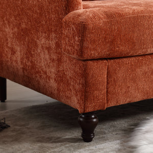 Mid Century Modern Fabric Loveseat Sofa, 2 Seat Upholstered Couch