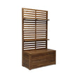 Storage Bench With Rack - Teak - Best Buy Furniture