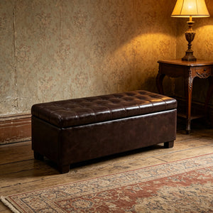 Elegant Tufted Storage Ottoman Bench