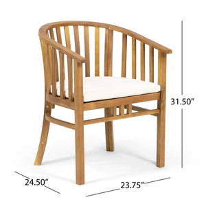Outdoor Wooden Dining Chairs With Cushions (Set of 2) - Best Buy Furniture