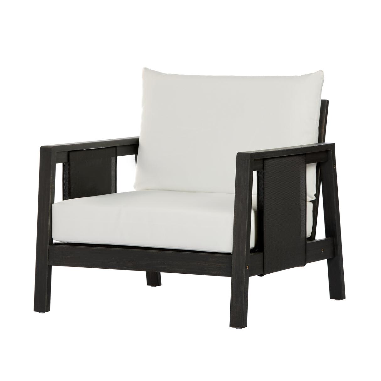 Outdoor Club Chair with Acacia Wood Frame