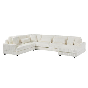 Oversized Sectional Sofa U - Shaped Sofa Couch Modern Sofa Upholstered In Soft With A Chaise Lounge For Living Room