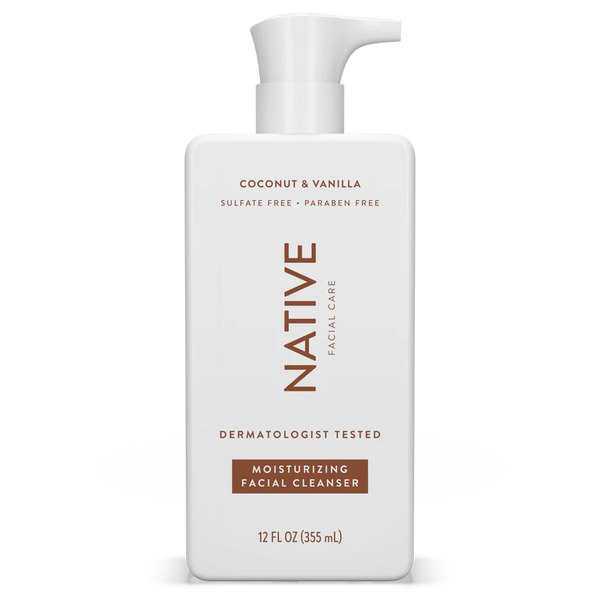 Native Moisturizing Facial Cleanser COCONUT & VANILLA 12 fl oz - New