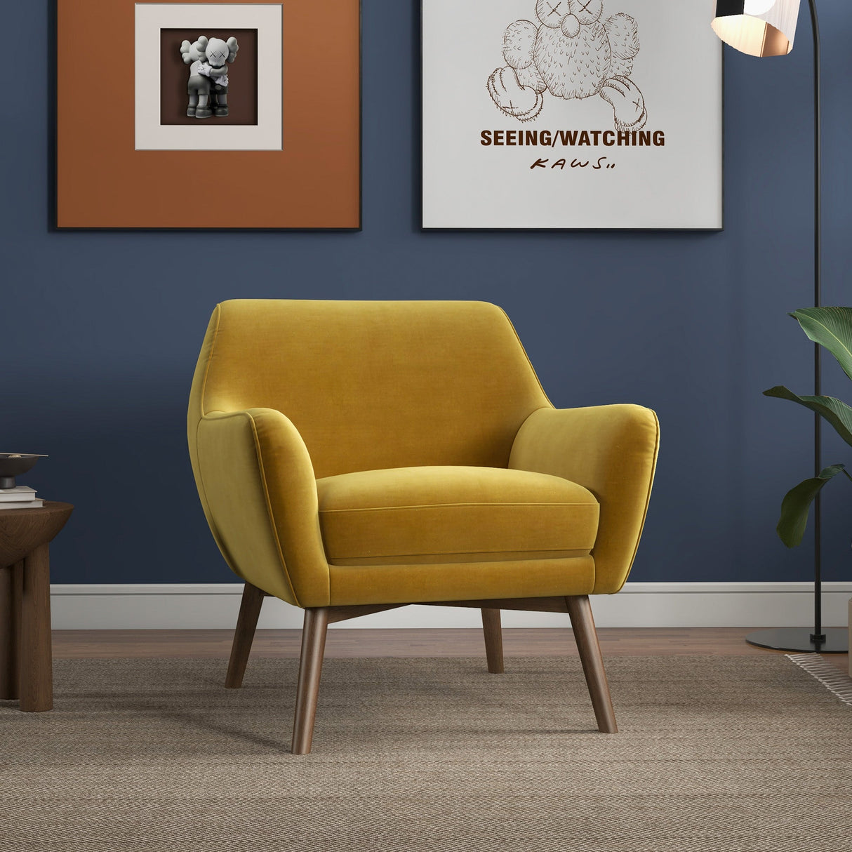 Panom Velvet Accent Chair