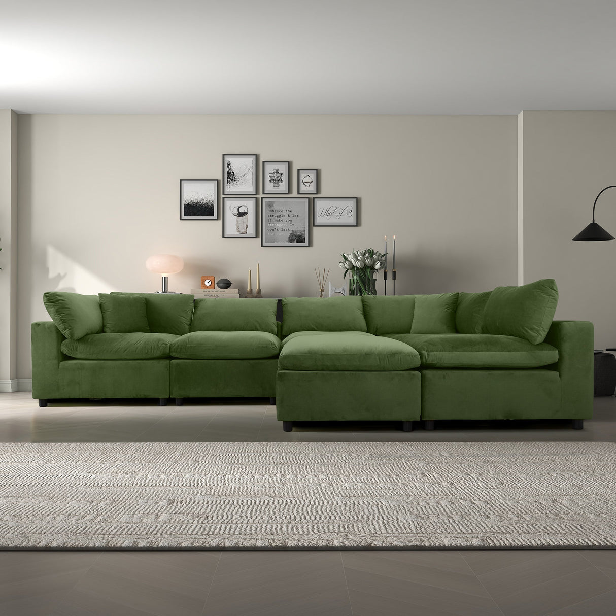 Hayward Olive Sectional Sofa