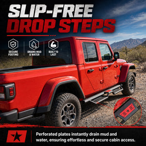 Hexagonal Style Running Boards for Jeep Gladiator JT