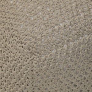 Semi Rounded Pouf, Cable Knitted, Perfect Seating