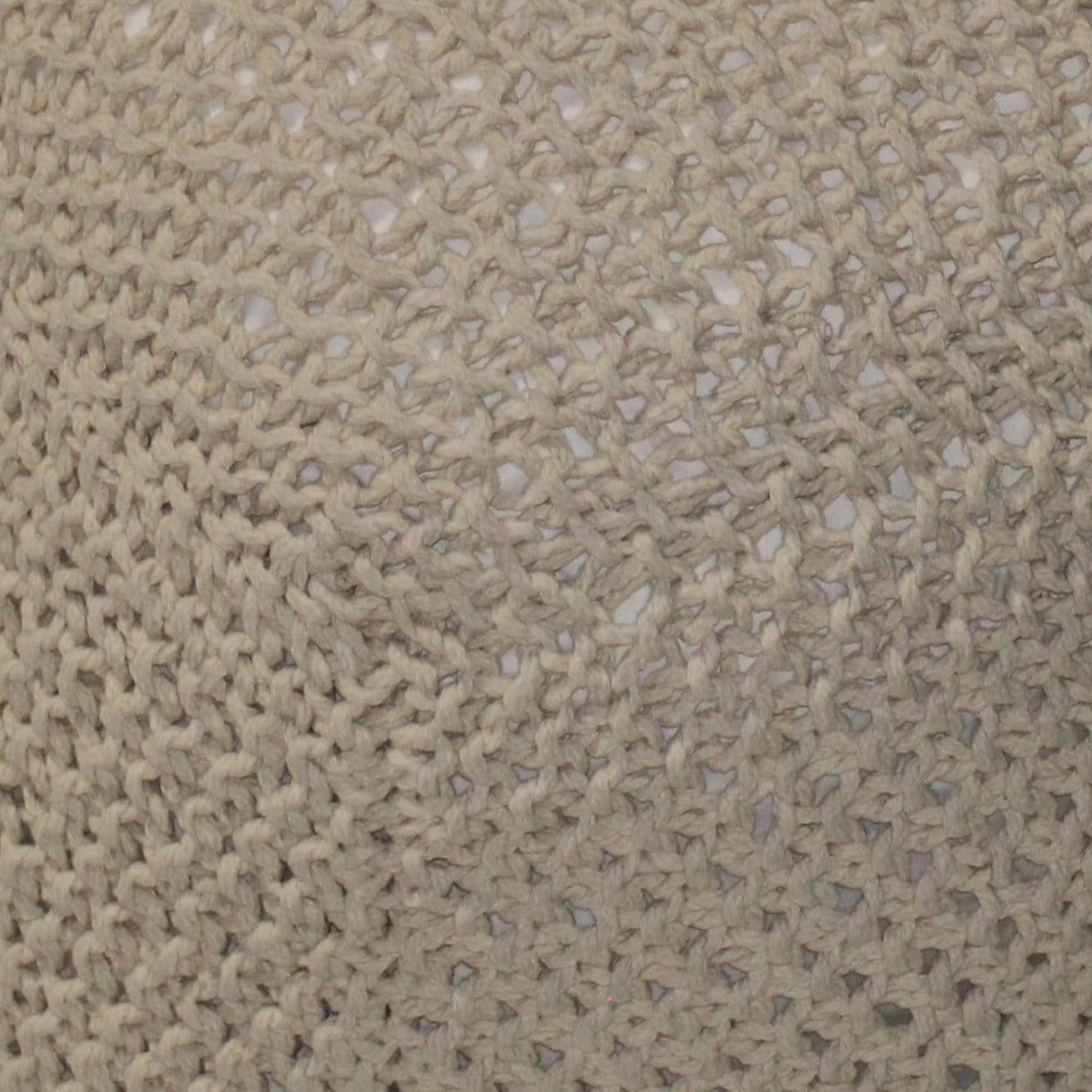 Semi Rounded Pouf, Cable Knitted, Perfect Seating
