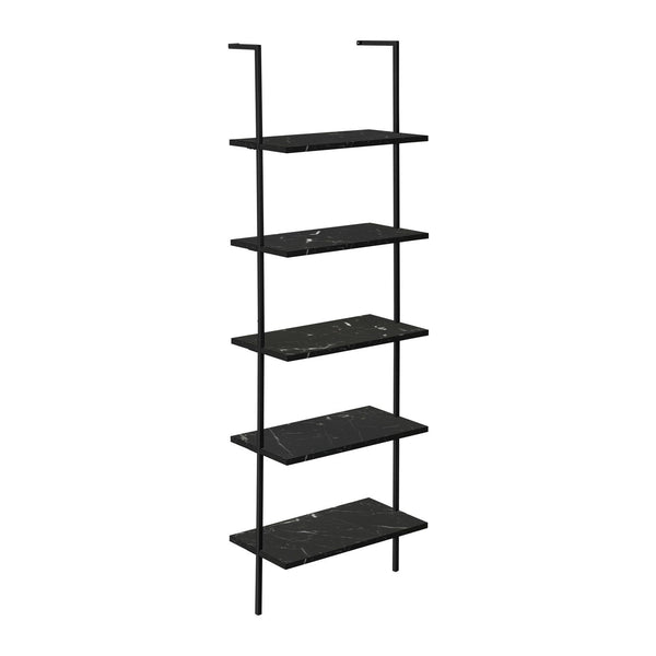 Bookshelf, Bookcase, Etagere, Ladder, 5 Tier, For Office, Marble Look Contemporary & Modern - Best Buy Furniture
