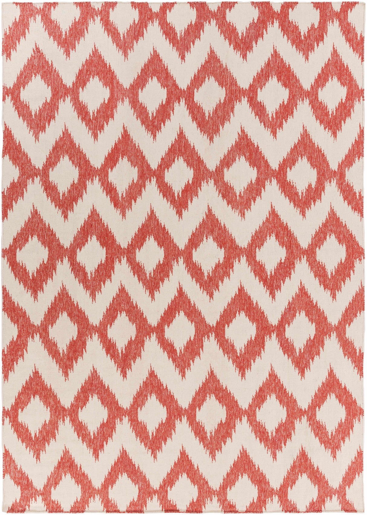 Oradell Red Ikat Wool Rug - Clearance