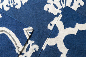 Centenary Navy Wool Area Rug - Clearance