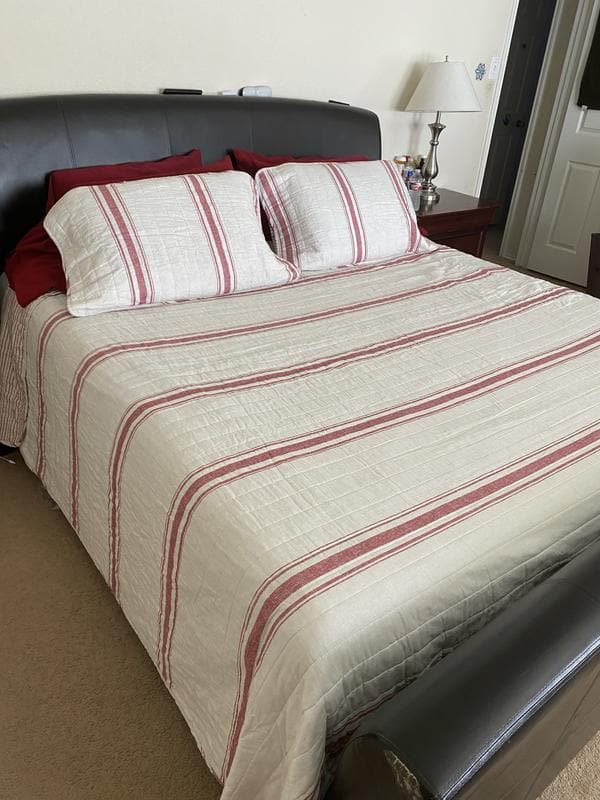 LushDecor Farmhouse Stripe Reversible Cotton Quilt Set - view 16
