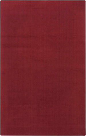 Brockton Solid Wool Crimson Red Area Rug - Clearance
