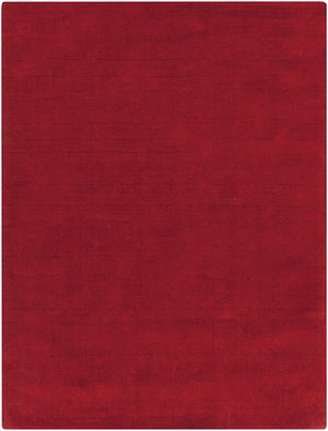 Brockton Solid Wool Crimson Red Area Rug - Clearance
