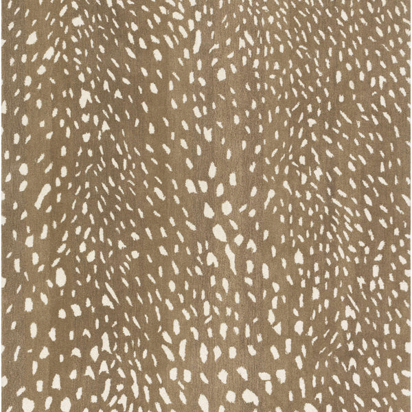 Athena Brown Giraffe Print Wool Rug