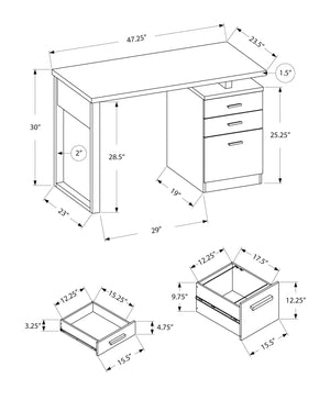 Computer Desk For Home Office Laptop, Left, Right Set - Up, Storage Drawers