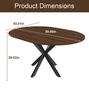 Round Dining Table With Extendable Blades, X Base