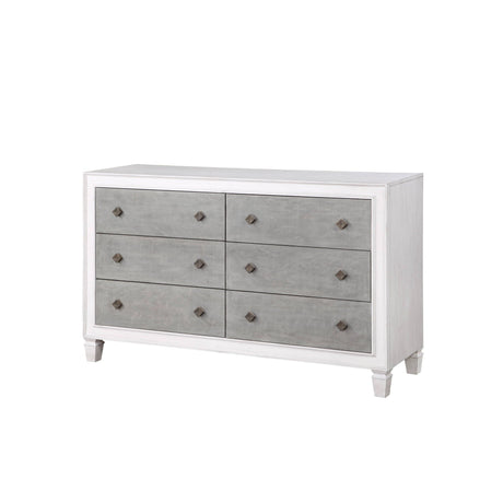 Katia - Weathered Dresser - White - Best Buy Furniture