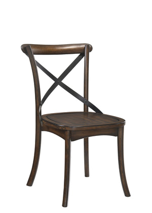 Kaelyn - Metal Side Chair (Set of 2) - Dark Oak - Best Buy Furniture