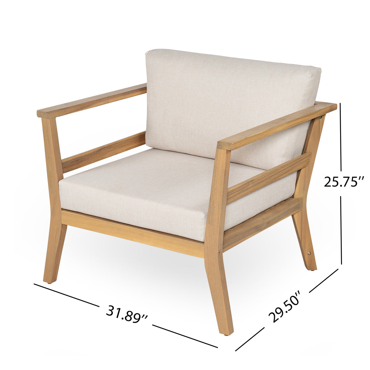 Outdoor Club Chair with Arms