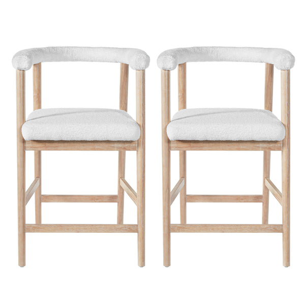 25" Seat Height Bar Stools with Back, Set of 2