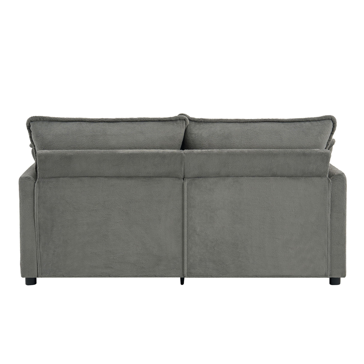 Modern Loveseat Sofa, Upholstered Couch With Side Storage Pockets