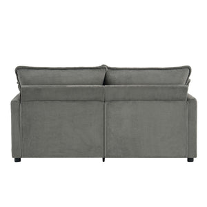 Modern Loveseat Sofa, Upholstered Couch With Side Storage Pockets