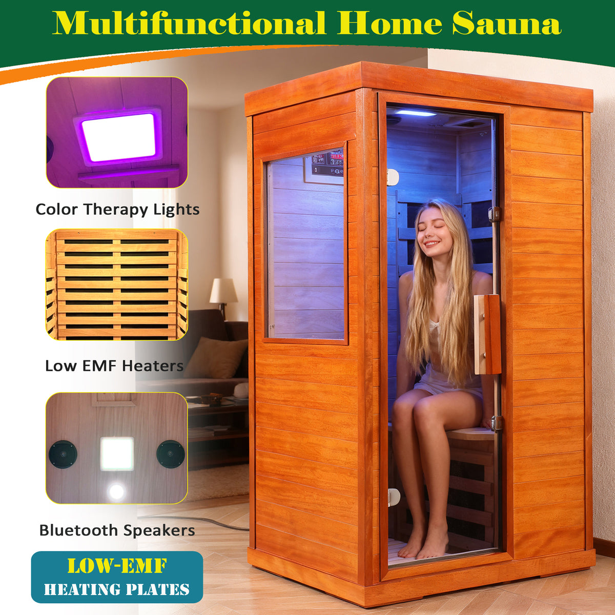 Far Infrared Sauna Room Indoor Low EMF