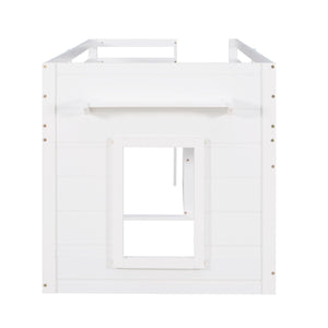 Loft Bed With Cabinet And Shelf