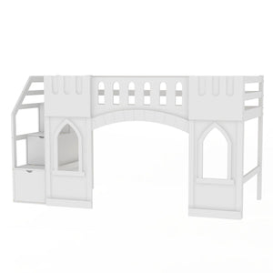 Loft Bed With Storage Staircase And Windows
