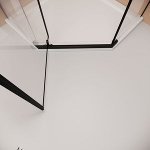 Frameless Neo Angle Shower Door WithTempered Glass