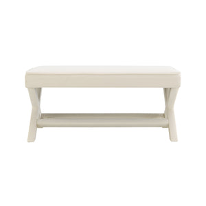 Comfort Double Bench Upholstered With X Crossed Legs