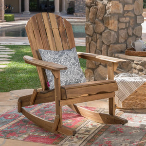 Outdoor Adirondack Rocking Chair With Hand Crafted Details - Best Buy Furniture