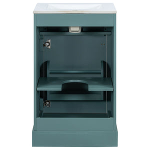 Elegant Bathroom Vanity With Ceramic Sink, Soft Close Door, Adjustable Shelf