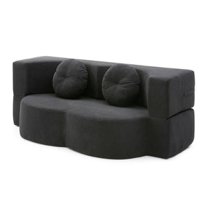 2-in-1 Folding Sofa Bed with Pillow