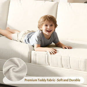 L-Shaped Couch With Pull-Out Bed, Oversize Convertible Sleeper Sofa With Side Pocket & USB Port