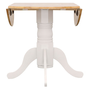 Greer - 5 Piece Dining Set With Drop Down Leaf Table And Curved Back Chairs - White