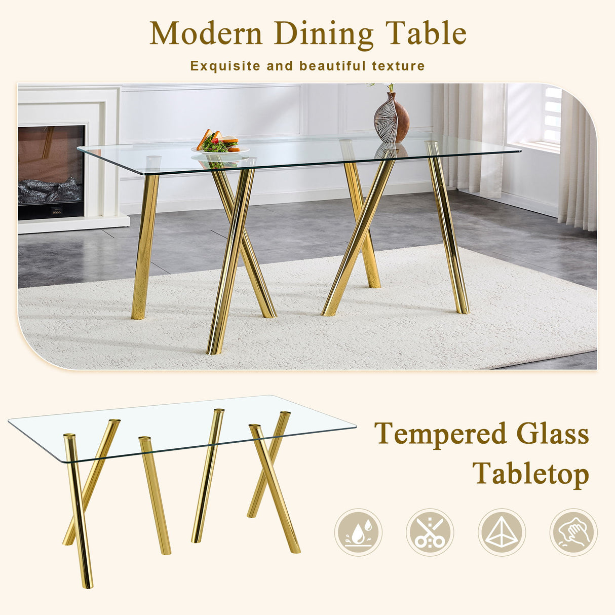 Dining Table With Transparent Surface