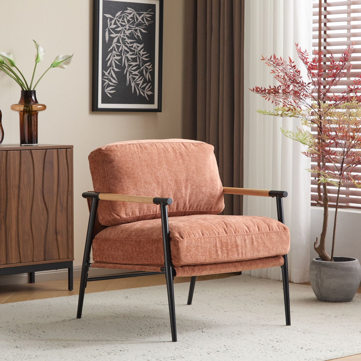 Modern Accent Chair With Plush Cushions, Cozy Seating - Best Buy Furniture