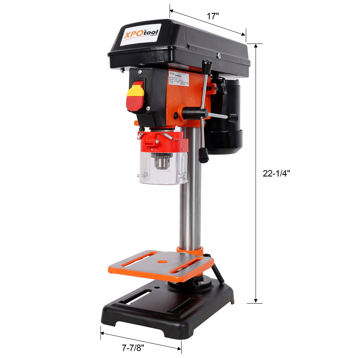 8-Inch Drill Press with 5-Speed 400W Motor