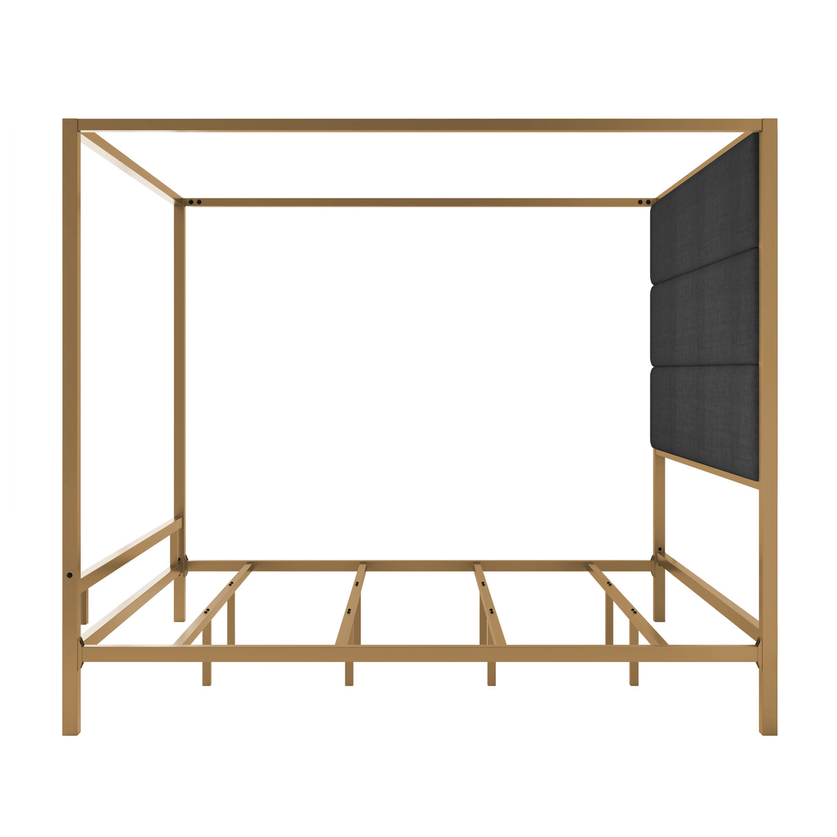 Modern Gold Metal Canopy Bed